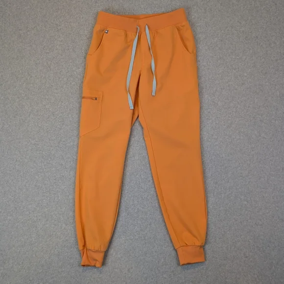 FIGS Scrub Set Women's XS Shaka Orange Catarina Top Zamora Jogger Bottom - Picture 4 of 15